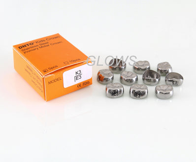 [LLE3] 10 PCS Stainless Steel Primary Molar Kids Crown Compatible 3M, Refill All Sizes