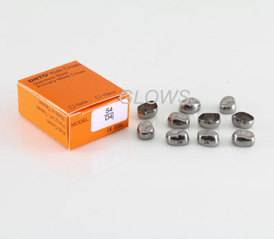 [LRD4] 10 PCS Stainless Steel Primary Molar Kids Crown Compatible 3M, Refill All Sizes