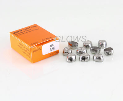 [URD6] 10 PCS Stainless Steel Primary Molar Kids Crown Compatible 3M, Refill All Sizes