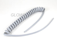 Coiled Spiral Borden 2 Hole Dental Handpiece Tubing Gray