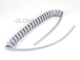 Coiled Spiral Borden 2 Hole Dental Handpiece Tubing Gray